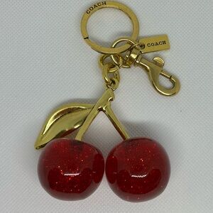 Coach Red and Gold Cherry Key & Card Holder